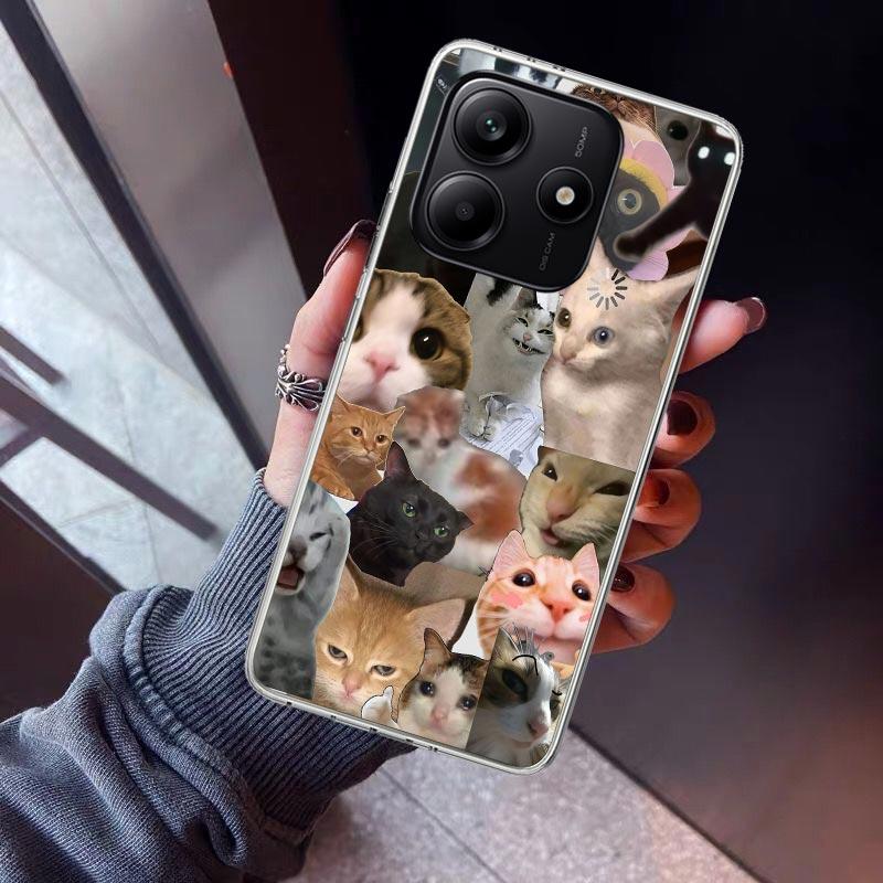 

Crying Cat Memes Phone Case For Xiaomi Redmi Note 15 14 14S 13 12S 12 Pro Plus 11S 11 10S 10 4G Cover 11E 11T 5G Print Fundas Re Redmi Note 14 Pro 4G