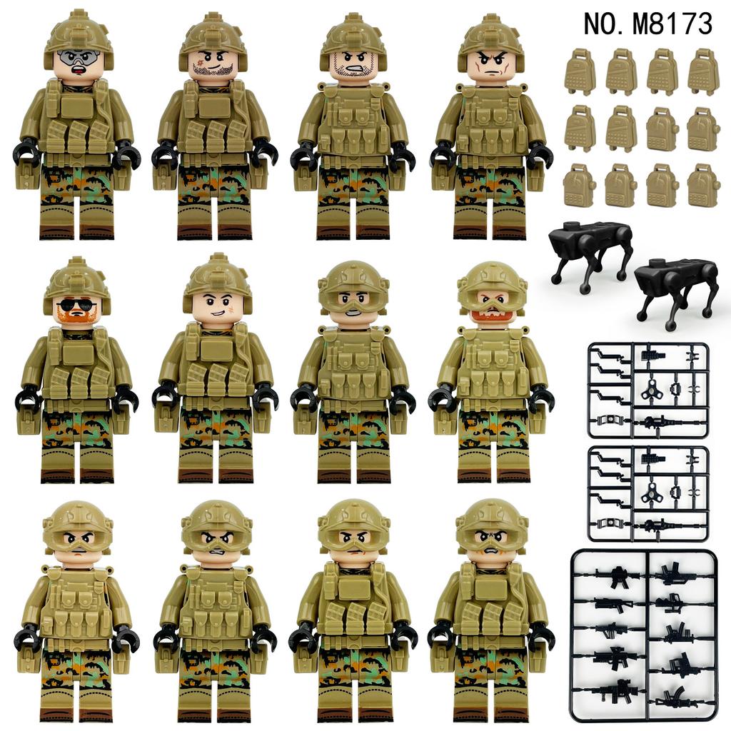 Military Series Special Forces Special Police Soldiers Scouts Kayak Explosion-proof Police Building Blocks Ghost Special Police