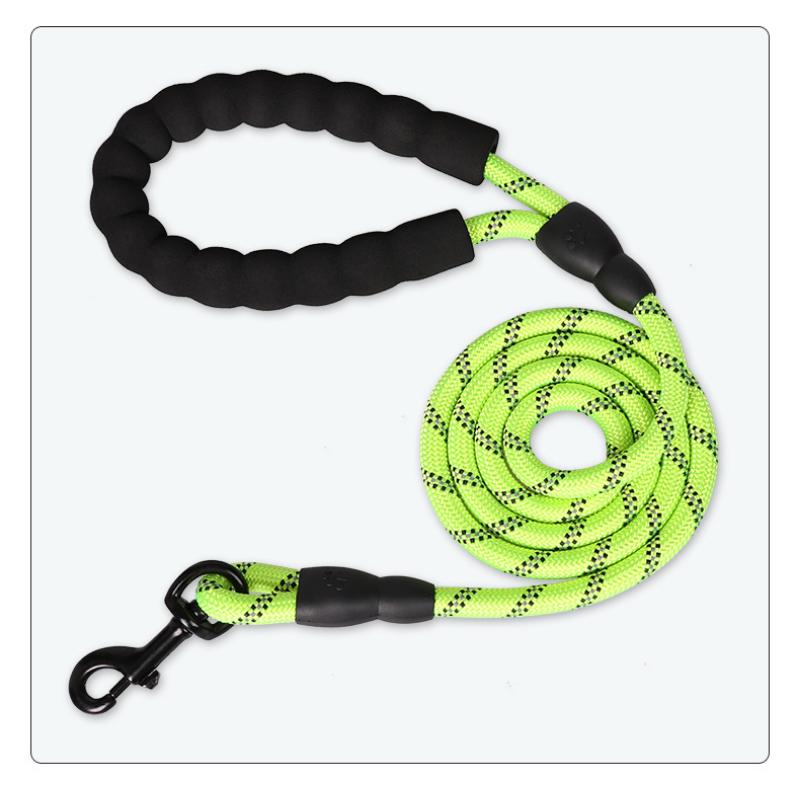 Reflective Dog Leash for Small Medium Dogs, Anti-Burst Nylon Pet Lead with Comfortable Handle, Night Safety Walking Rope for Puppies and Cats