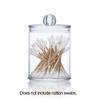 Acrylic Storage Box Bathroom Jar Makeup Organizer Cotton Round Pad Holder Cotton Holder Dispenser with Bamboo Lid Clear Plastic