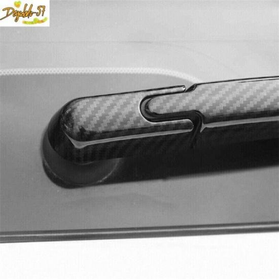 4Pcs For Toyota C-HR CHR 2016-22 Carbon Fiber Rear Window Rain Wiper Cover Trim