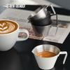 MHW-3BOMBER 100ml Espresso Measuring Cups Single/Double Spouts Stainless Steel Espresso Shot Cups with Handle Scale Barista Tool
