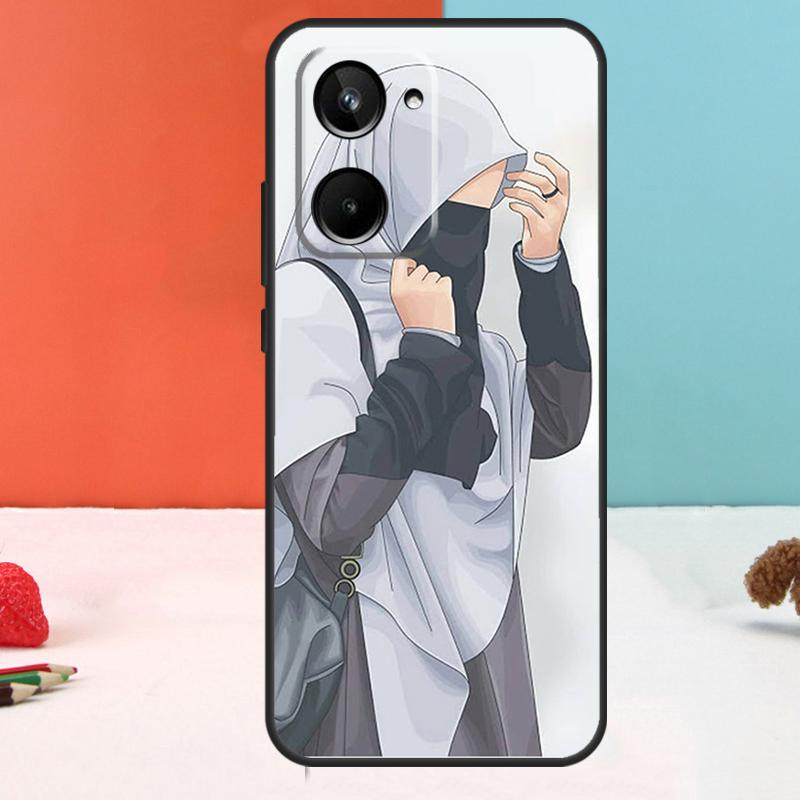 Islamic Hijab Girl Queen For Realme 15 Pro GT6 GT7 10 11 12 13 14 Pro Plus C51 C53 C55 C61 C63 C65 C67 C75 C71 Case