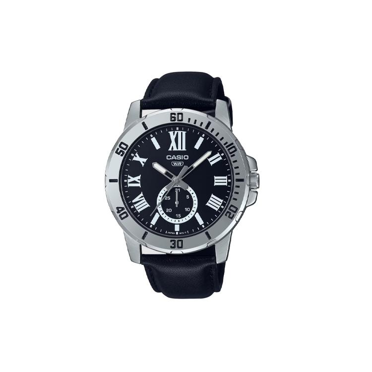 CASIO Men Standard Series 45mm Black Watch MTP-VD200L-1BUDF Black Dial