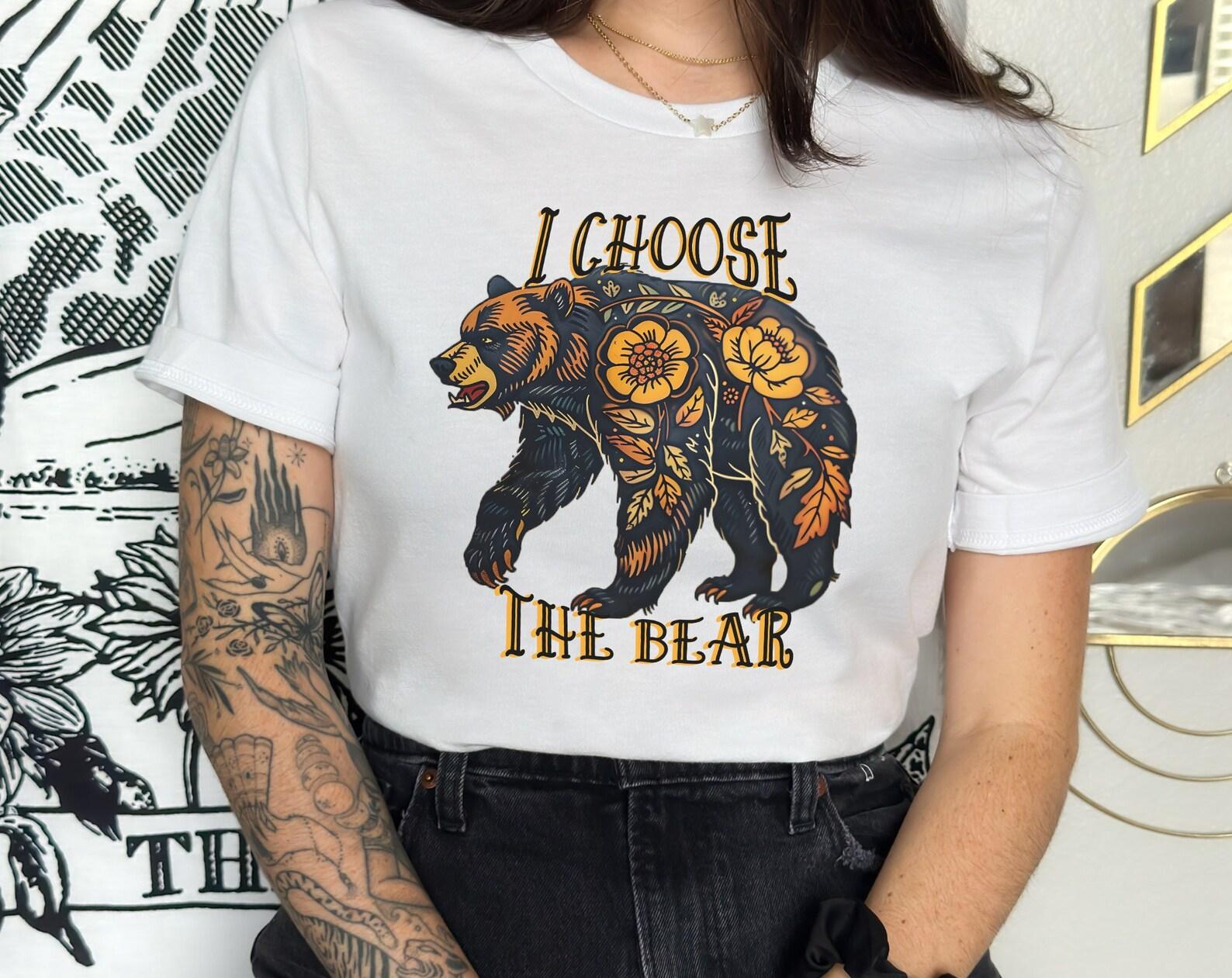I Choose the Bear T-Shirt: Feminist Floral Bear Empowerment Tee 3XL