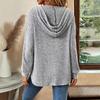 DAFIFY Women's Fashion Casual Solid Color Print Long Sleeve Hooded Hoodies & Sweatshirts