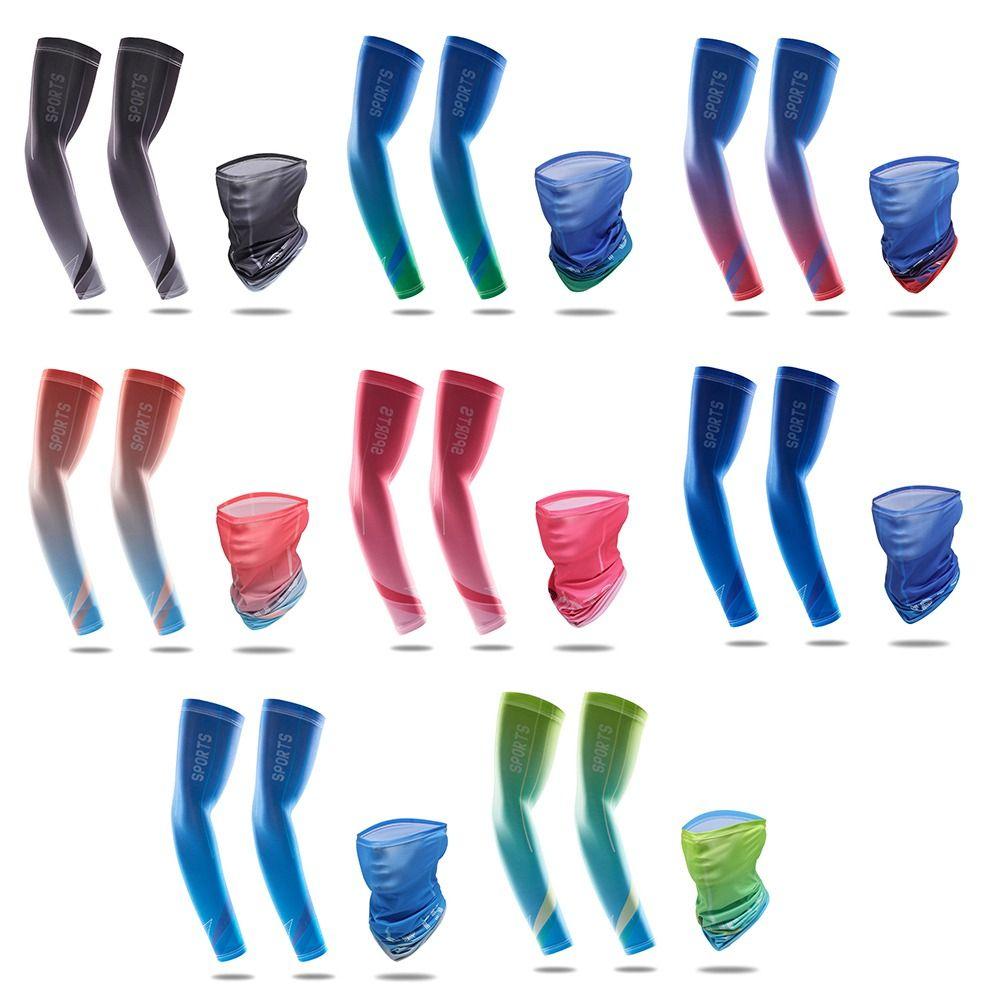 

Спортивный летний охлаждающий баскетбольный солнцезащитный козырек с воротником на голове, трубкой для лица, нарукавником, шейным шарфом, рукавами