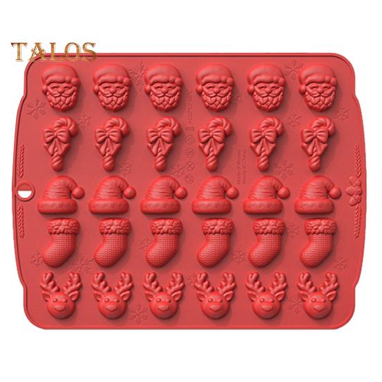 Silicone Mold Food-Grade Non-Stick Christmas Element Shapes Easy Release Reusable Oven-safe Cookie Cutter