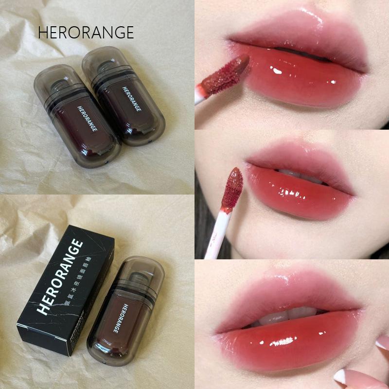 New Opaque Ice Night Long-Lasting Lip Glaze: Non-Fading Faux Nude Makeup Whitening Gloss.