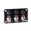 Waterproof Toggle Switch Panel Kit, DC 12V 3-in-1 Toggle Switch with 10A Fuse ON Off SPST Multi-Switch Panel for Car RV Boat (3-Gang)