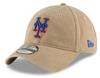 New Era New York Mets Core Classic Khaki 9TWENTY Adjustable One Size Hat OSFM, Khaki,
