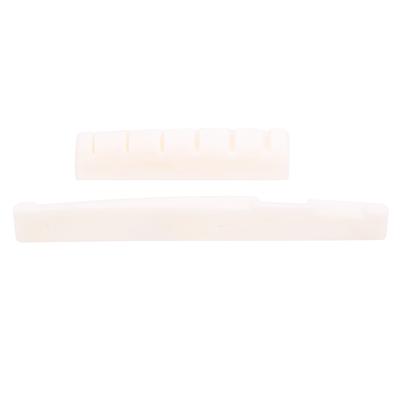 Gitarrensattel-Set, weißer Sattel aus reinem Rinderknochen, für Folk-Akustikgitarren-Zubehör