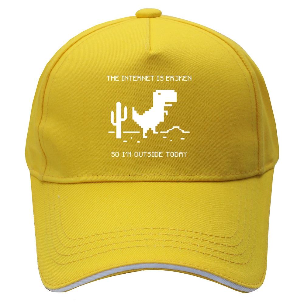 

Кепка Бейсболка Интернет не работает Веб-страница Компьютерная шляпа динозавра Шляпы унисекс на день рождения Парень Муж Программист Кепки компьютерщика 55CM-60CM