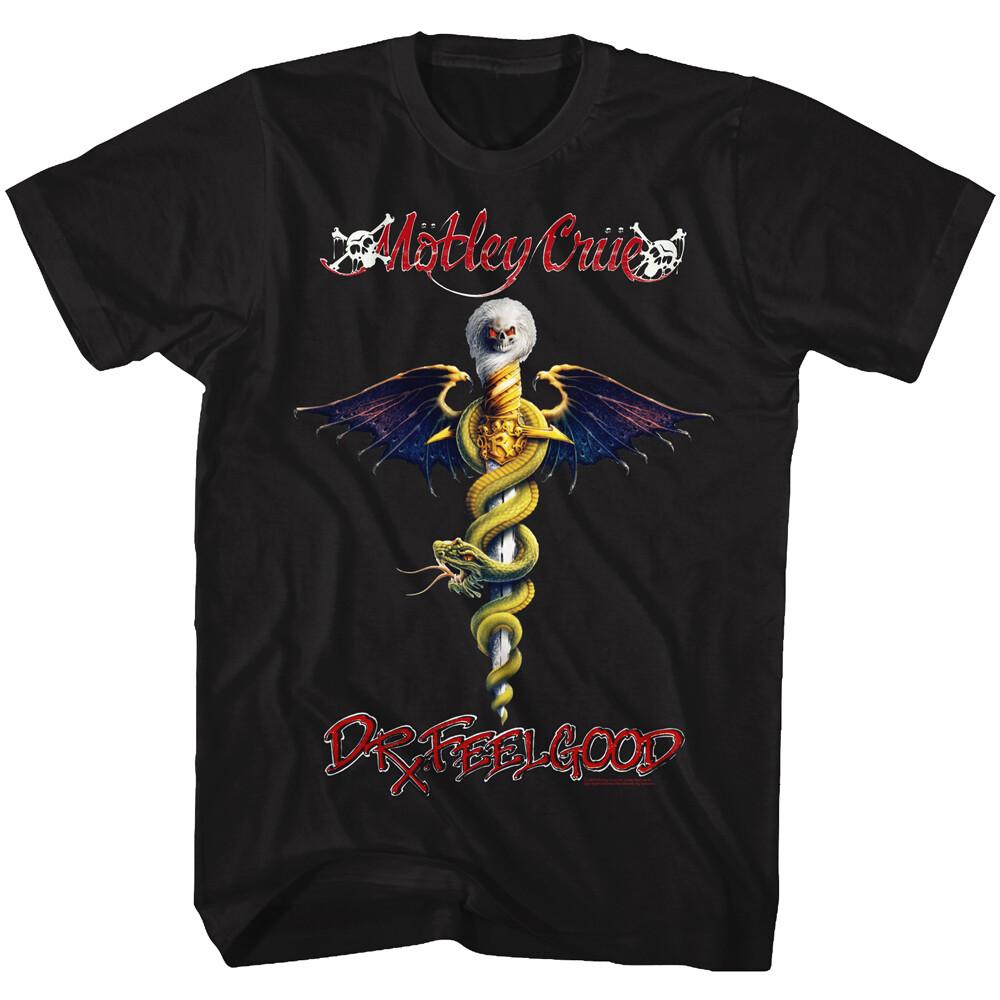 Motley Crue Full Color Dr Feelgood Crest Men T Shirt Heavy Metal Merch S