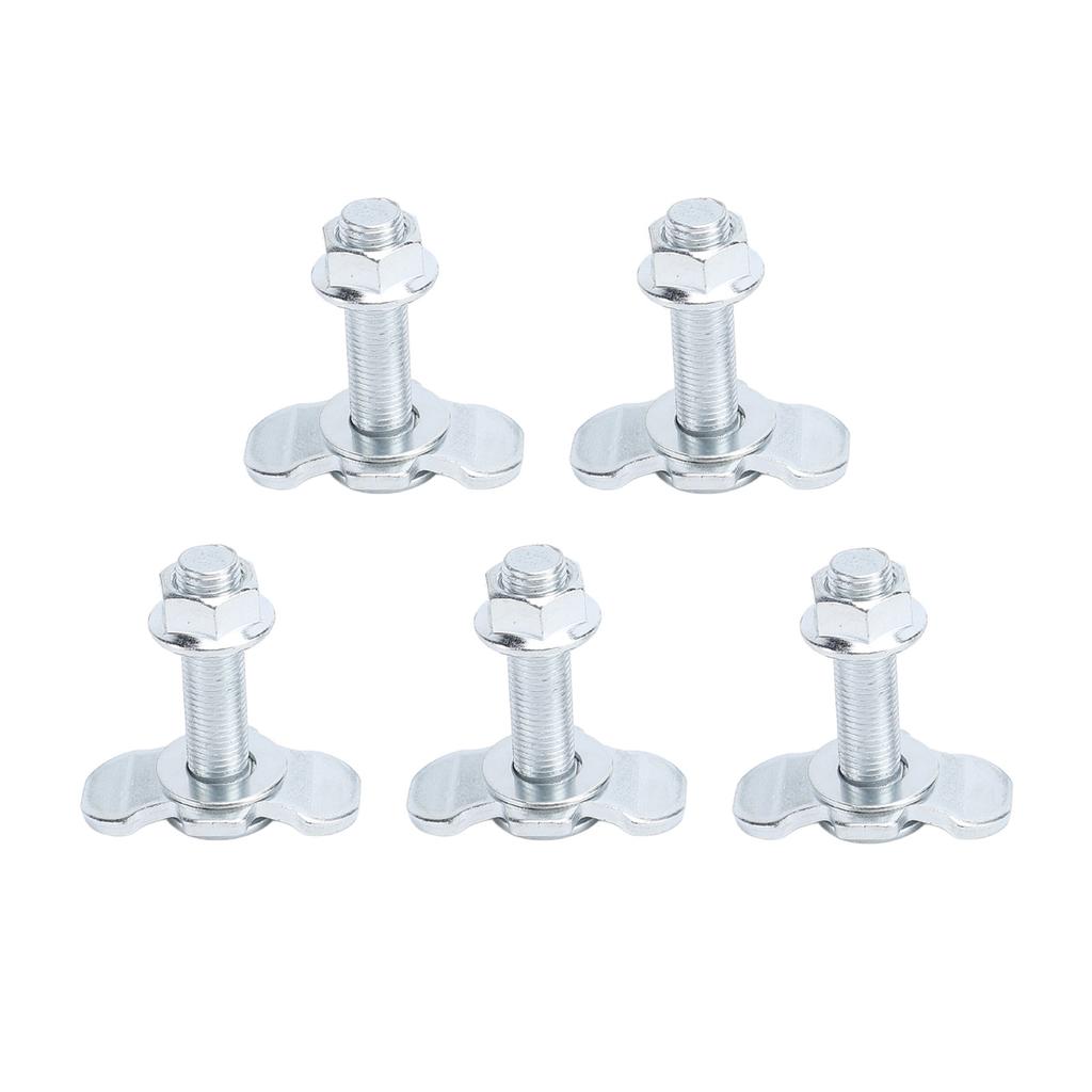 5pcs L Track Double Lug Threaded Stud Nut Fitting M10x45mm for Truck Bed Trailer Cargo Control