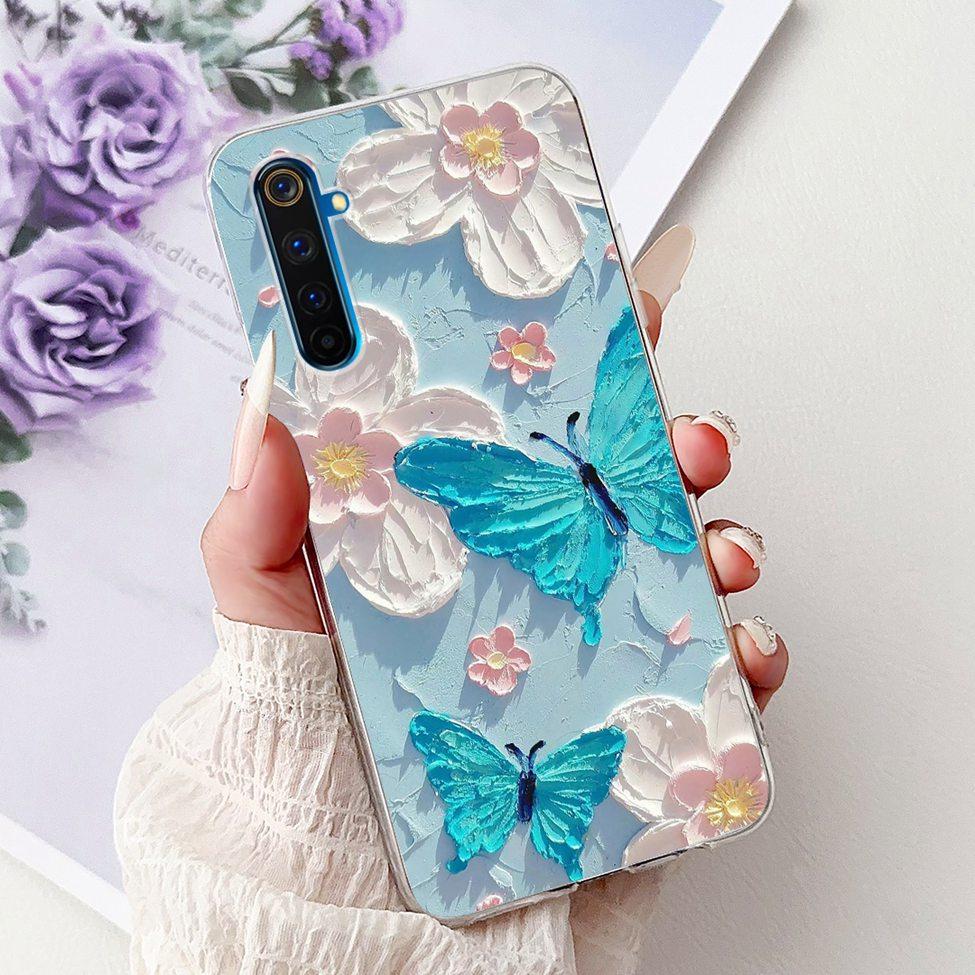 6.6" For Realme 6Pro RMX2061 RMX2063 Back Cover For Realme 6 Pro Case Clear Luxury Fashion Cute Cat Cool Funny Soft TPU Bumper