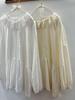 2026 New Style Women's Pure Cotton Long Sleeve Doll Shirt with Lace Collar and Heavy Embroidery