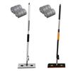 Microfiber Mop Automatic Water Squeezing Dust Dry Wet Mop Adjustable Long Handle with Reusable Pads for All Floor Types&Windows