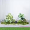 Luxury Faux Green Plant and Flower Decor - Indoor Moss and Grass Clusters for Elegant Landscaping.