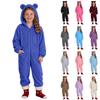 Warme zweiseitige Einteiler-Pyjamas für Kinder, Nachtwäsche, Loungewear für Jungen und Mädchen