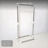 2Tier Stainless Steel Clothes Rack, SpaceSaving Organizer for Bedroom & Balcony Style A 35x29x65cm