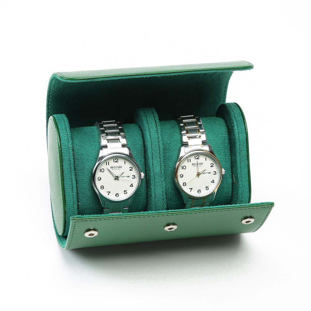 For Men Women Leather Watch Roll 1 2 3 slots Luxury Genuine Storage Box Travel Bag Watch Case Gift Box Watch Pouch