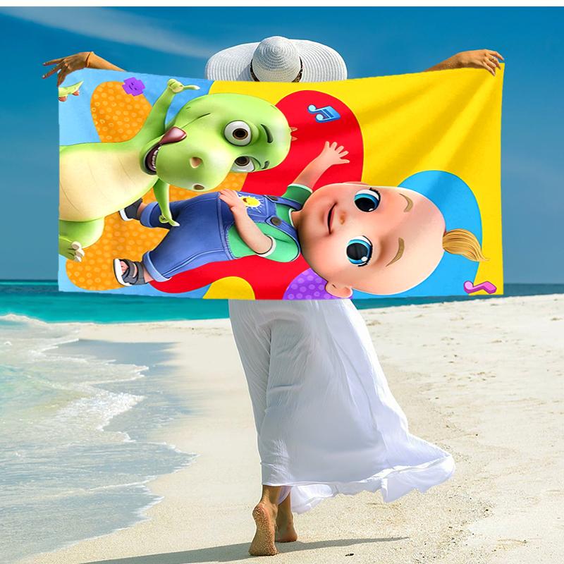 Ultra-Soft Beach Towel with CoComelon Theme,Ideal for Pool - Camping, Diving - Perfect Travel Essential, Vibrant Beach Towel.