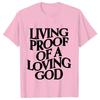 Unisex Summer Live Proof of A Loving God Print Y2k Tshirt Unisex Religious Christian Cross Jesus Short Sleeved Tees Loose Tops