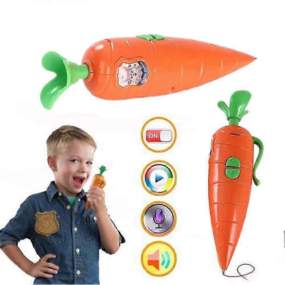 Zootopia Carrot Shape Recording Pen 60s Voice Recorder Ballpoint Pen Toy R7W1 New Arrival S06