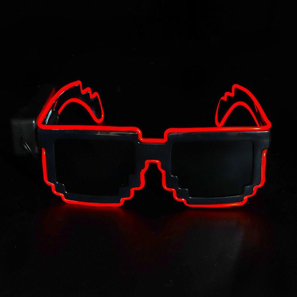 Neon Party Noční kluby LED svítící brýle svítící ve tmě Neonové Rave odstíny pro dospělé děti