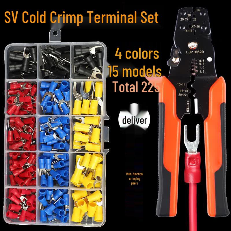 Wiring Terminal Kit with Crimping Tool