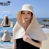 New Shawl Neck Protection Integrated Sun Hat Children Summer Outdoor Riding Face Cover Sun Protection Bucket Hat 8517
