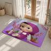 M-Masha And The B-Bear Floor Mat Flannel Rug Non Slip Absorbent Soft Washable For Entryway Hallway Bathroom Kitchen Decor
