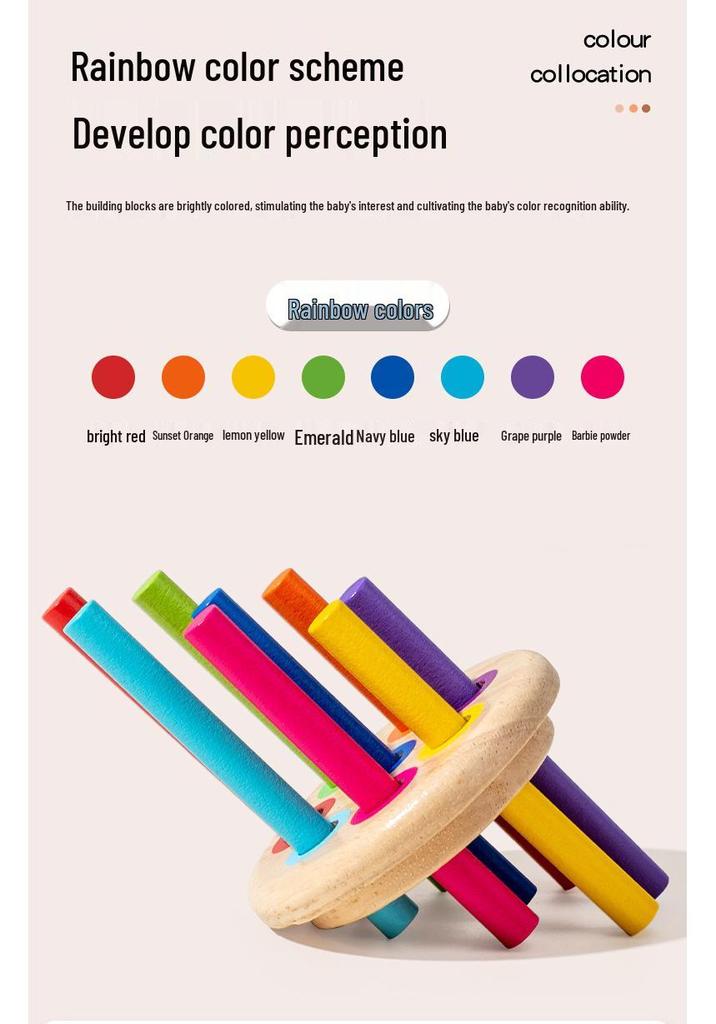 Solid Wood Sorting Bin: Color & Shape Recognition Toy for Ages 3-6