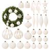 28 Pieces Velvet Christmas Tree Ornament Set, Shatterproof Velvet Christmas Ball Pendant, Christmas Party Decoration Ornaments