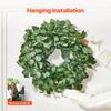 Artificial Decorative Wreath 26 in Green Eucalyptus Leaves Year Round