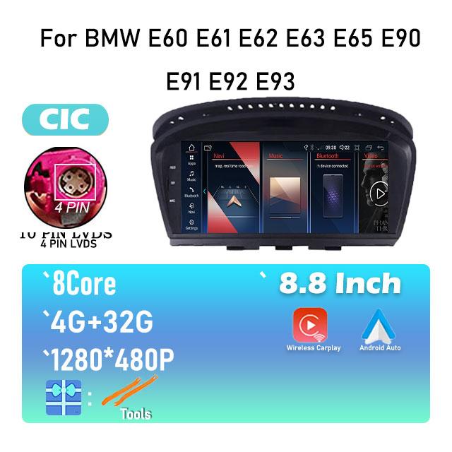 

Для BMW E60 E61 E62 E90 E91 E92 E93 8,8-дюймовый автомобильный радиоплеер Android 14 с GPS-навигацией, видео, мультимедиа, сенсорным экраном IPS HD