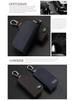 Men's Universal Cowhide Car Key Case with Waist-Mounted Zipper