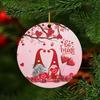 2D Flat Loving Gnomes Valentine's Day Peach Style Round Acrylic Decoration Sign, Suitable for Wall Decoration, Porch, Room, Villa, Accents Home, Hallw