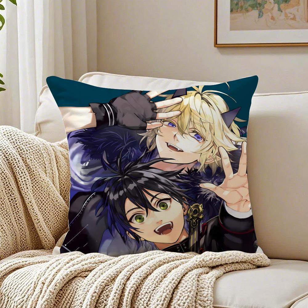 Dark Japanese Anime SSeraph of the End Cushion Cover Pillowcase Antidustmite living Room Sofa Decor Cushion Room