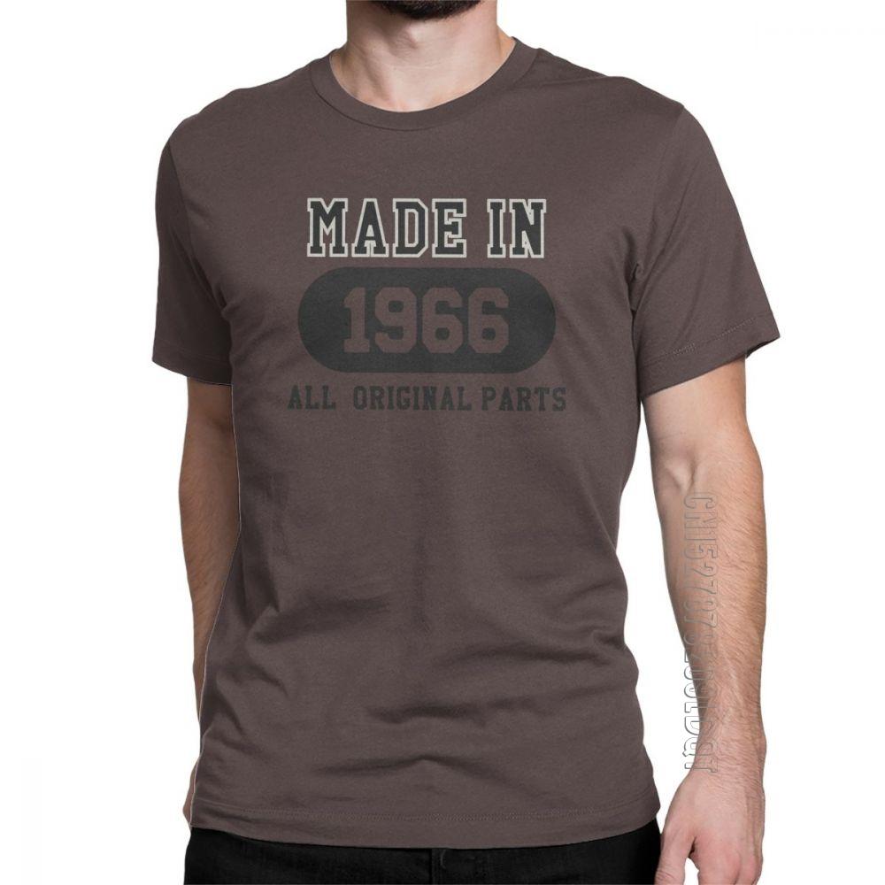 

Made In 1966 TShirt All Original Parts Birthday T Shirt Men Anniversary Birth Design Clothes Fun O Neck Purified Cotton Tees S
