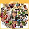 50-piece Waterproof Pvc Sticker Set With Unique Internet Celebrity Emoticon Designs