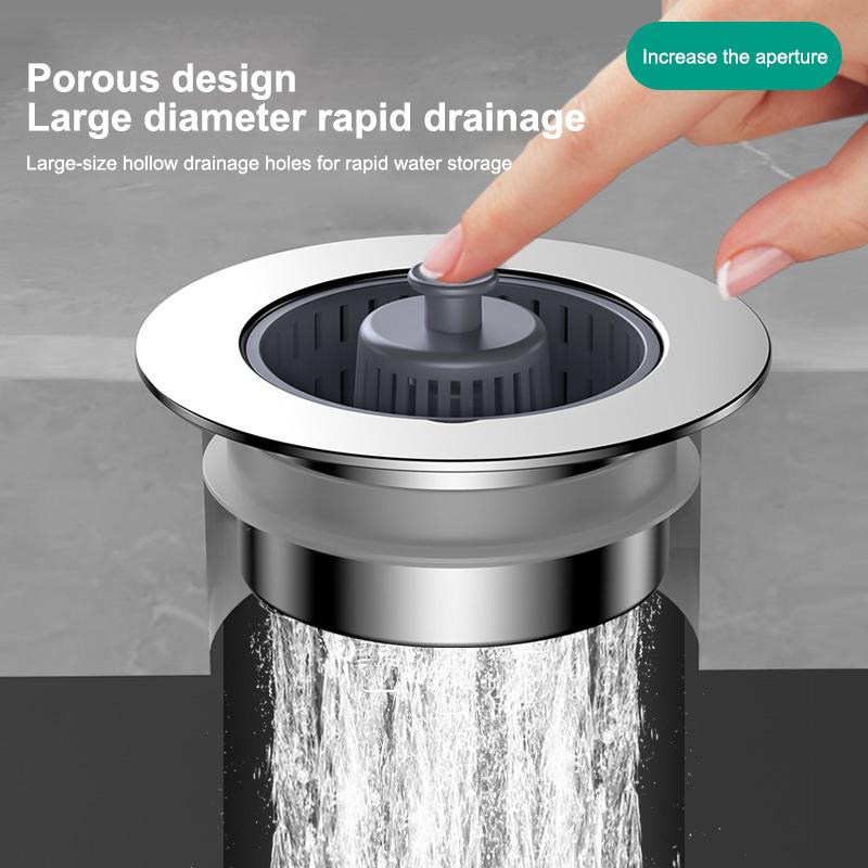 Mesh Filter Waste Hole Trap Strainer Kitchen Sink Strainers With Handle Stopper Sink Drain Basket Stainless Steel