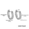 Titanium Steel Zirconia Inlaid Women's Fashion Hoop Earrings with Polished Finish