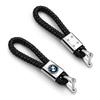 BAIJ1 2025 Car logo Keychain With Car Logo Metal Keychain Nylon Braided Rope Key Ring For BMW E90 E60 E61 E93 E87 E36 E46 E39 E53