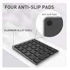 Jomaa Bluetooth-Nummernblock, 28 Tasten, Aluminium, wiederaufladbar, kabelloser Ziffernblock mit USB-HUB-Anschluss, Numpad, Finanzbuchhaltung