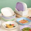 10Pcs Spit Bone Dish Household Food Grade Plastic Spit Bone Dish Square Set Dining Table Garbage Plate