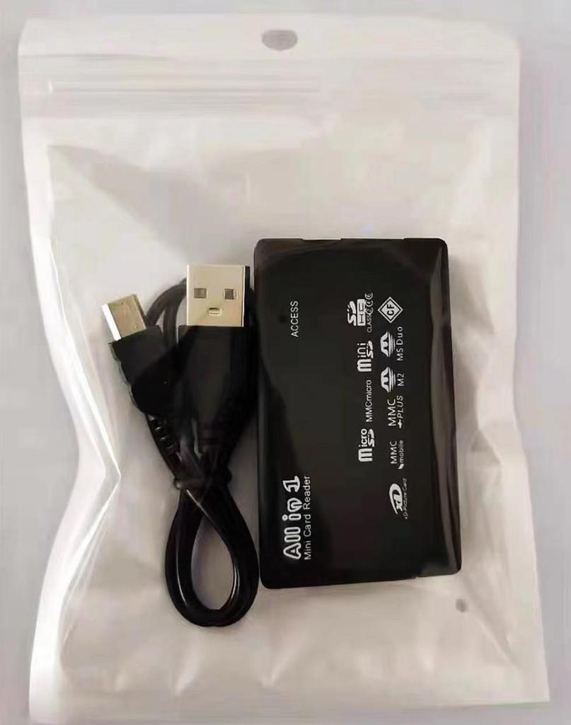 In Stock USB Multi-function Six-Port Mobile Phone & Camera High-Speed Card Reader with Password Protection
