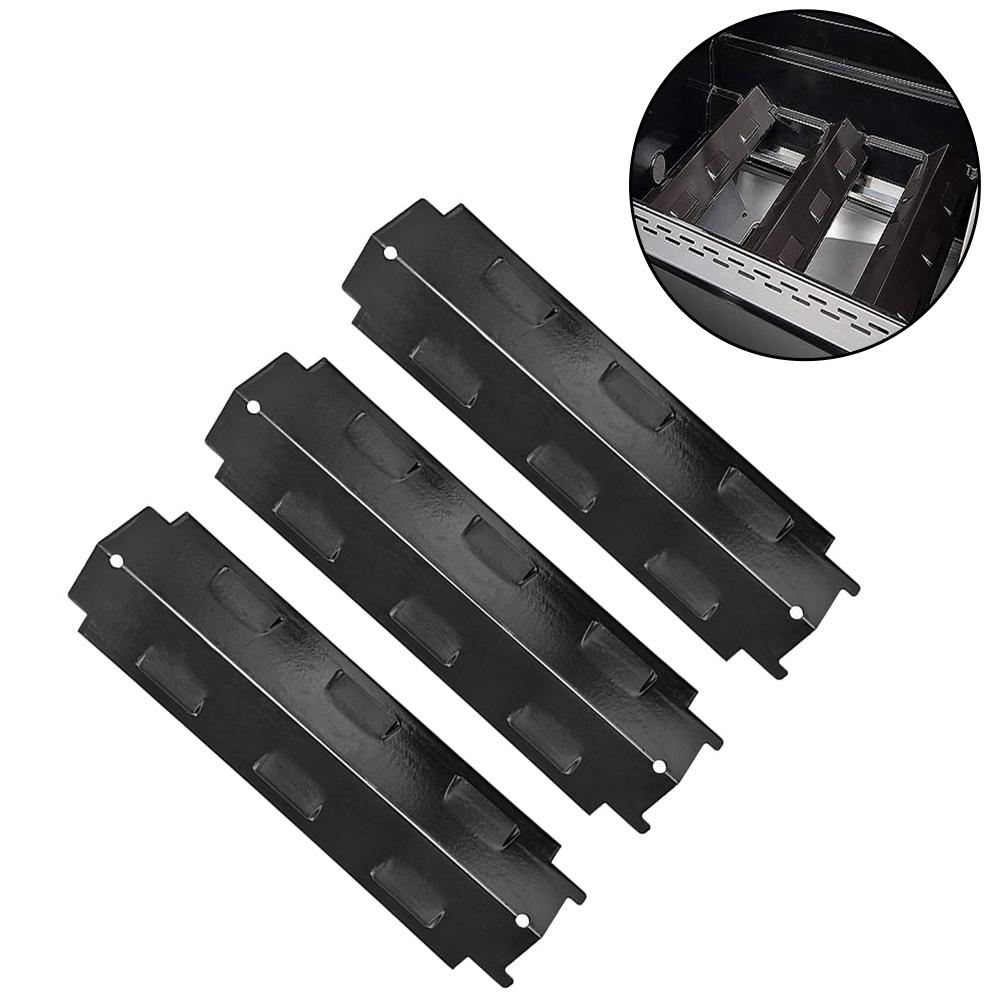 3Pcs Heat Plate 98531 Porcelain Steel Heat Plate 14.5x4.29in For Charbroil GrillKing For Kenmore For Master Forge Grilling Setup
