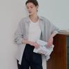 Mommet Nova Striped Linen Shirt Navy